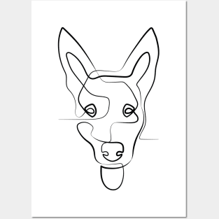 Dog in One Line | One Line Drawing | One Line Art | Minimal | Minimalist Posters and Art